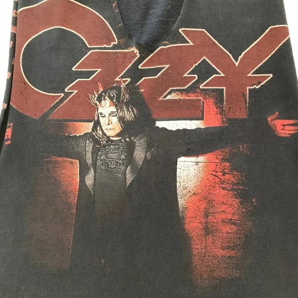 CONCERT⚡️VINTAGE OZZY RAIN TOUR RAW CUT MUSCLE T-SHIRT - Picture 9 of 13